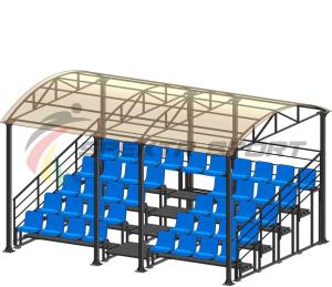 Купить Трибуна для зрителей 5 рядов на 42 места с навесом и перилами в Абинске 