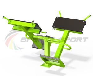 Купить Уличный тренажер сдвоенный для разгибательных мышц спины и больших ягодичных мышц в Абинске 