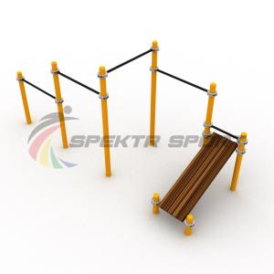 Купить Каскад турников со скамьей для пресса Воркаут SP WRK-12_76mm в Абинске 