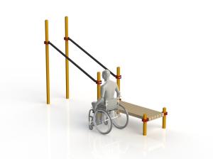 Купить Брусья параворкаут в подъем со скамьей WRK-D14_76mm в Абинске 