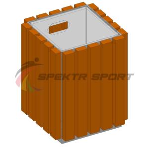 Купить Урна металлическая в деревянной обрешетке SP МФ400 в Абинске 