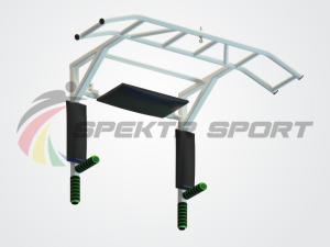 Купить Турник-брусья-пресс Прометей цельносварной с доп. хватами цв. белый в Абинске 