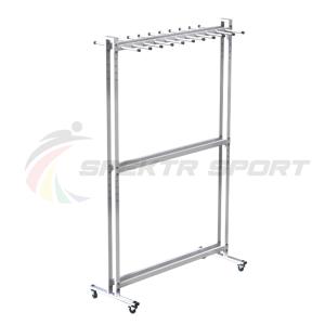 Купить Стеллаж для лыж мобильный + вешалка для палок на 20 пар Стандарт-2М+ в Абинске 