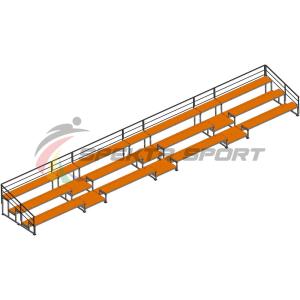 Купить Трибуна для зрителей 3 ряда на 66 мест с перилами в Абинске 