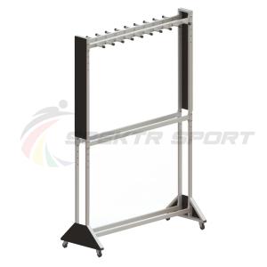 Купить Стеллаж для лыж мобильный + вешалка для палок на 20 пар Медиум-2М+ в Абинске 