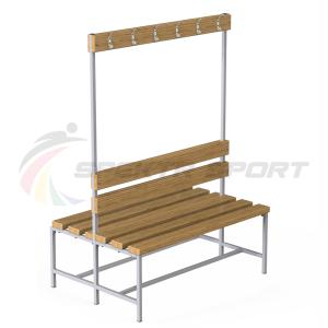 Купить Скамейка с вешалкой для раздевалок двухсторонняя (разборная) 1200 мм в Абинске 