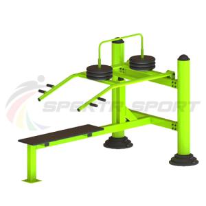 Купить Уличный тренажер для развития мускулатуры плечевого пояса с изменяемой нагрузкой из положения лежа в Абинске 