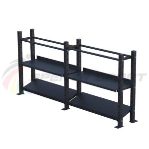 Купить Модульный стеллаж для гантелей, гирь и медболов 3780х430х1200 (2 секции) в Абинске 