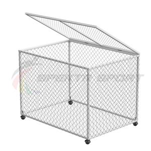 Купить Корзина для хранения мячей передвижная металлическая (сетка) разборная в Абинске 