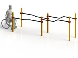 Купить Брусья параворкаут изогнутые разноуровневые WRK-D10_76mm в Абинске 