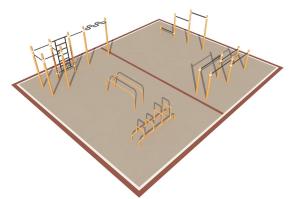 Купить Площадка уличная для воркаут Дворовая 4_76mm в Абинске 