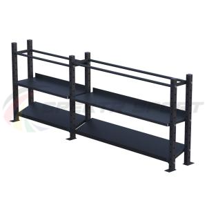 Купить Модульный стеллаж для гантелей, гирь и медболов 3180х430х1200 (2 секции) в Абинске 
