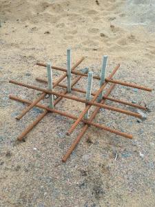 Купить Каркас для заливки бетонной смеси (ёжик) для монтажа уличных тренажеров в Абинске 