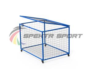 Купить Корзина для хранения мячей передвижная металлическая (сетка) в Абинске 