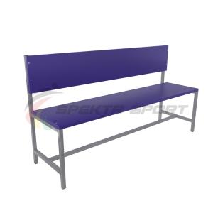 Купить Скамейка для раздевалок со спинкой (цельная) 1500 мм ЛДСП в Абинске 