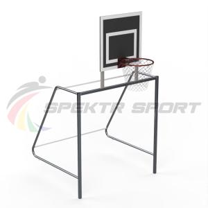 Купить Ворота мини-футбольные детские с баскетбольным щитом из фанеры и кольцом в Абинске 