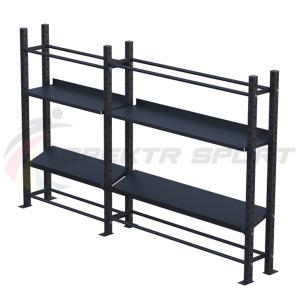 Купить Модульный стеллаж для гантелей, гирь и медболов 3180х430х1950 (2 секции) в Абинске 